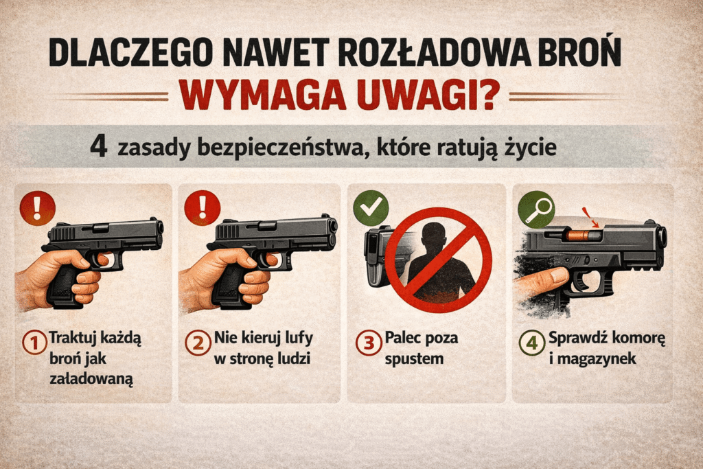 Dlaczego nawet rozładowana broń wymaga uwagi?